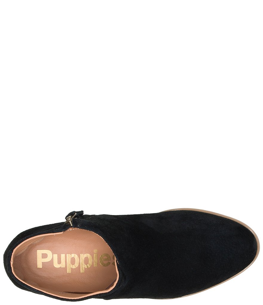 Hush Puppies Sienna Suede Block Heel Booties