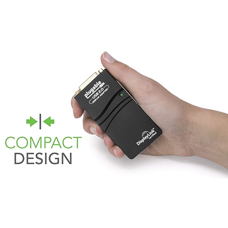 USB 2.0 to VGA/DVI/HDMI Video Graphics Adapter for Multiple Monitors up to 1920x1080 (Supports Windows 10, 8.1, 7, XP)