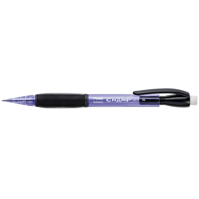Pentel Champ Mechanical Pencil, 0.9 mm, Purple/Black Barrel, pk of 12