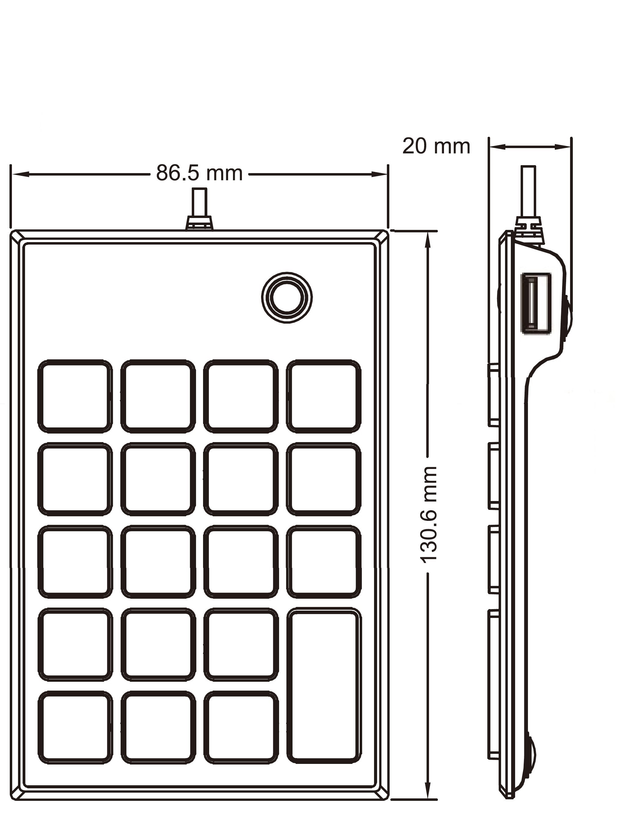 Perixx PERIPAD-303 Wired USB Backlit Mechanical Numeric Keypad, Kailh Brown Switch Illuminated Number Keypad with Office Shortcut Keys, Full Size 22 Keys