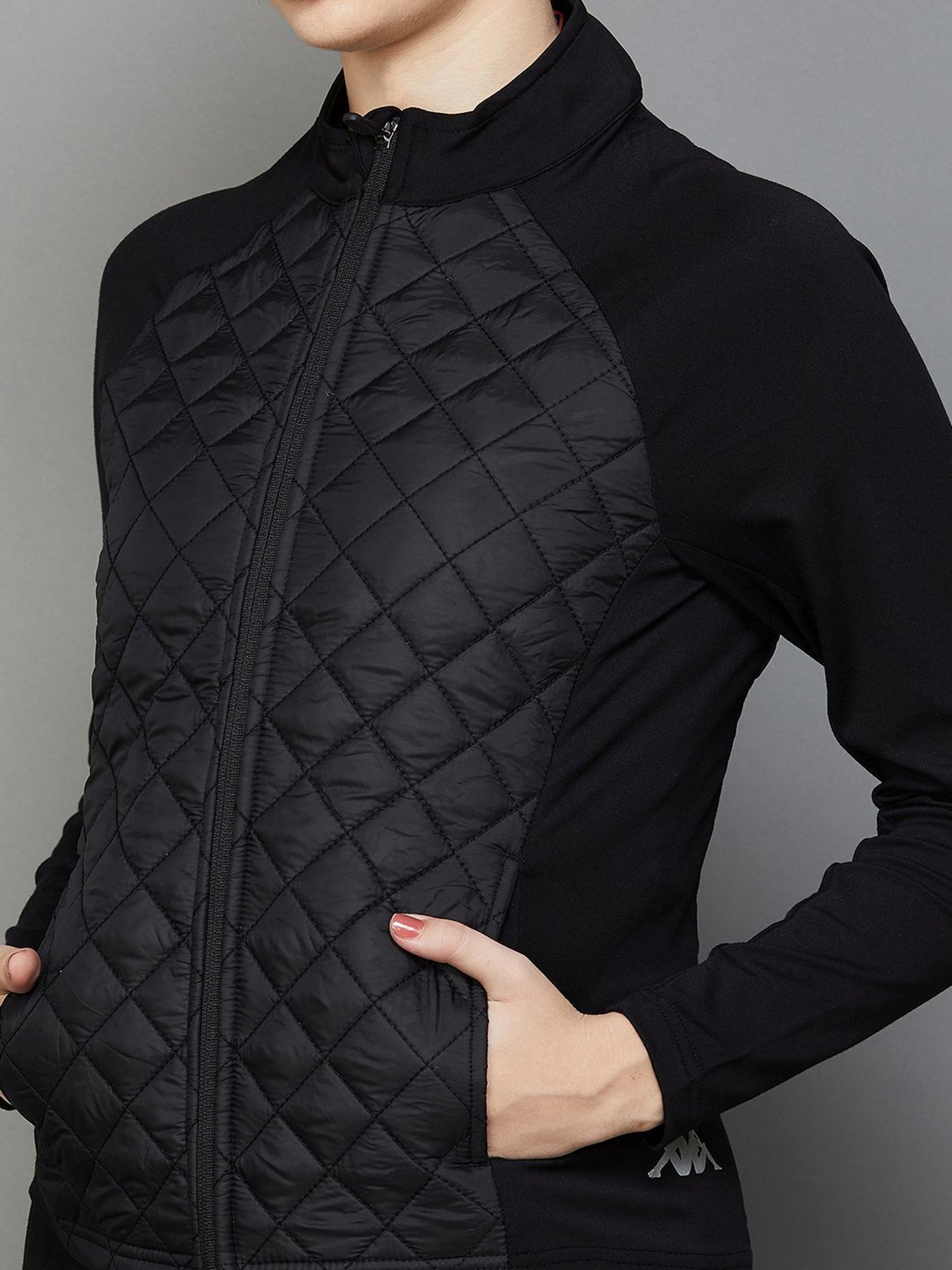 KAPPA Black Quilted Sports Jacket
