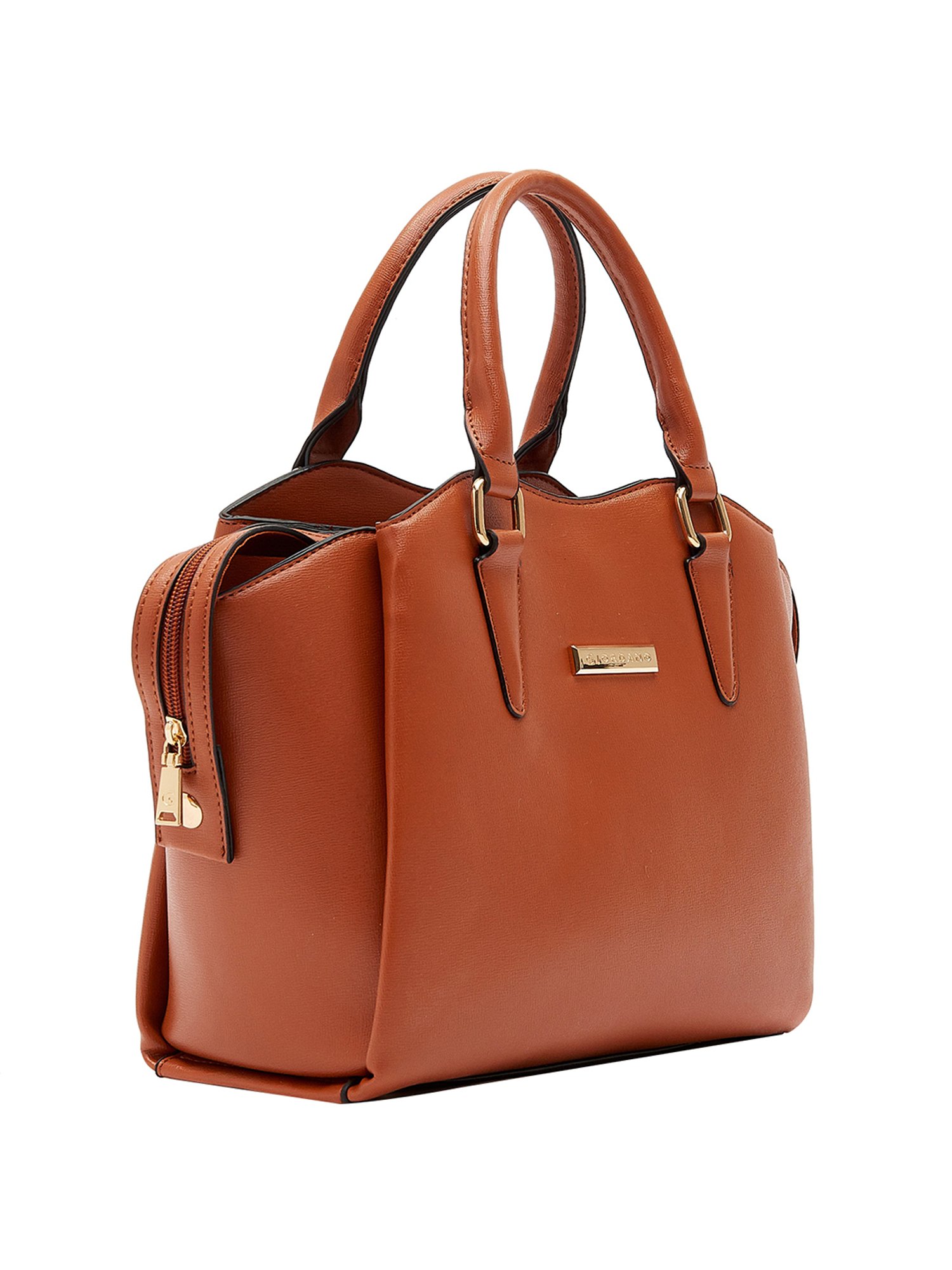 Giordano Brown Solid Medium Handbag