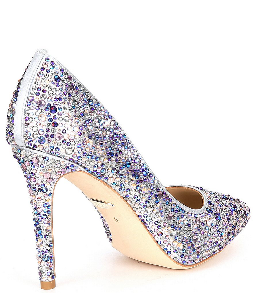 Pelle Moda Berlin Glitter Ankle Strap Pumps