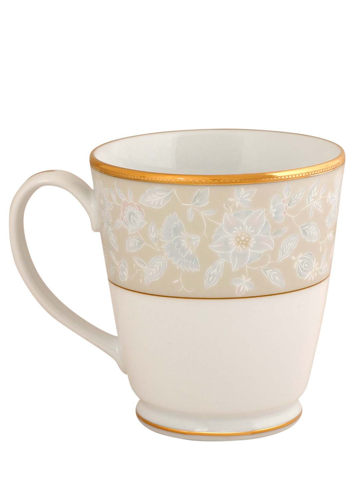 NORITAKE Hearth Off-White & Beige Porcelain Valley Tea Mug (0.37 L) - Set of 2