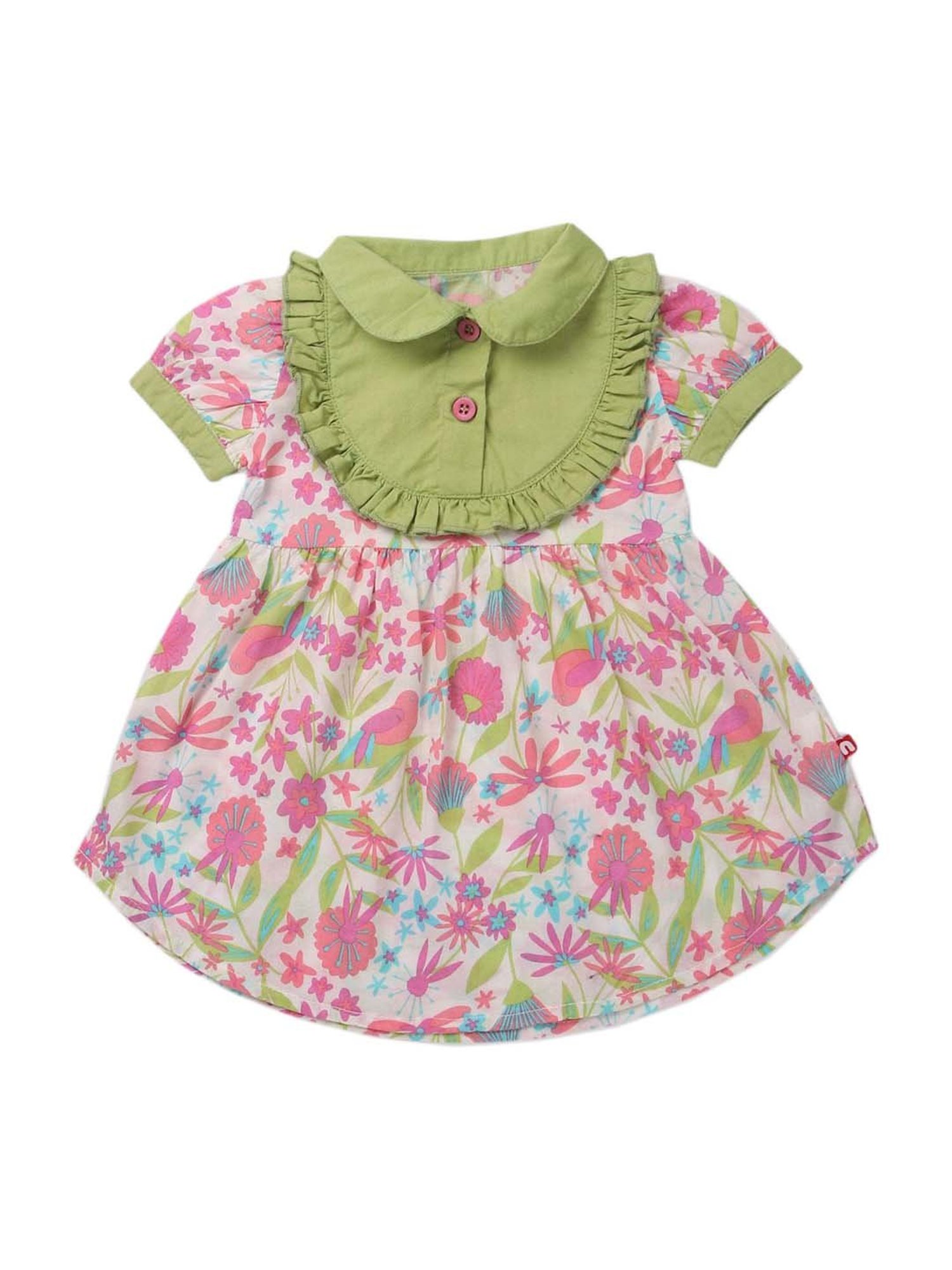 Nino Bambino Kids Multicolor Cotton Printed Dress