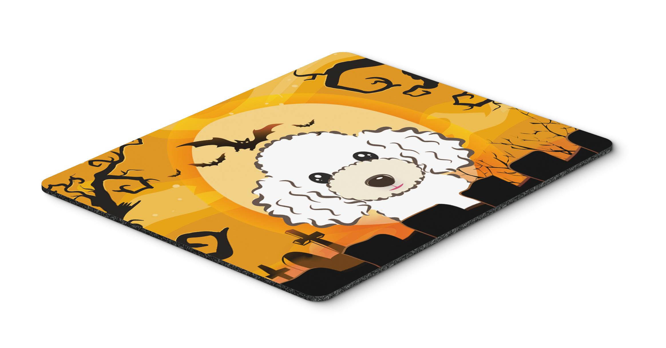 Halloween White Poodle Mouse Pad, Hot Pad or Trivet BB1815MP