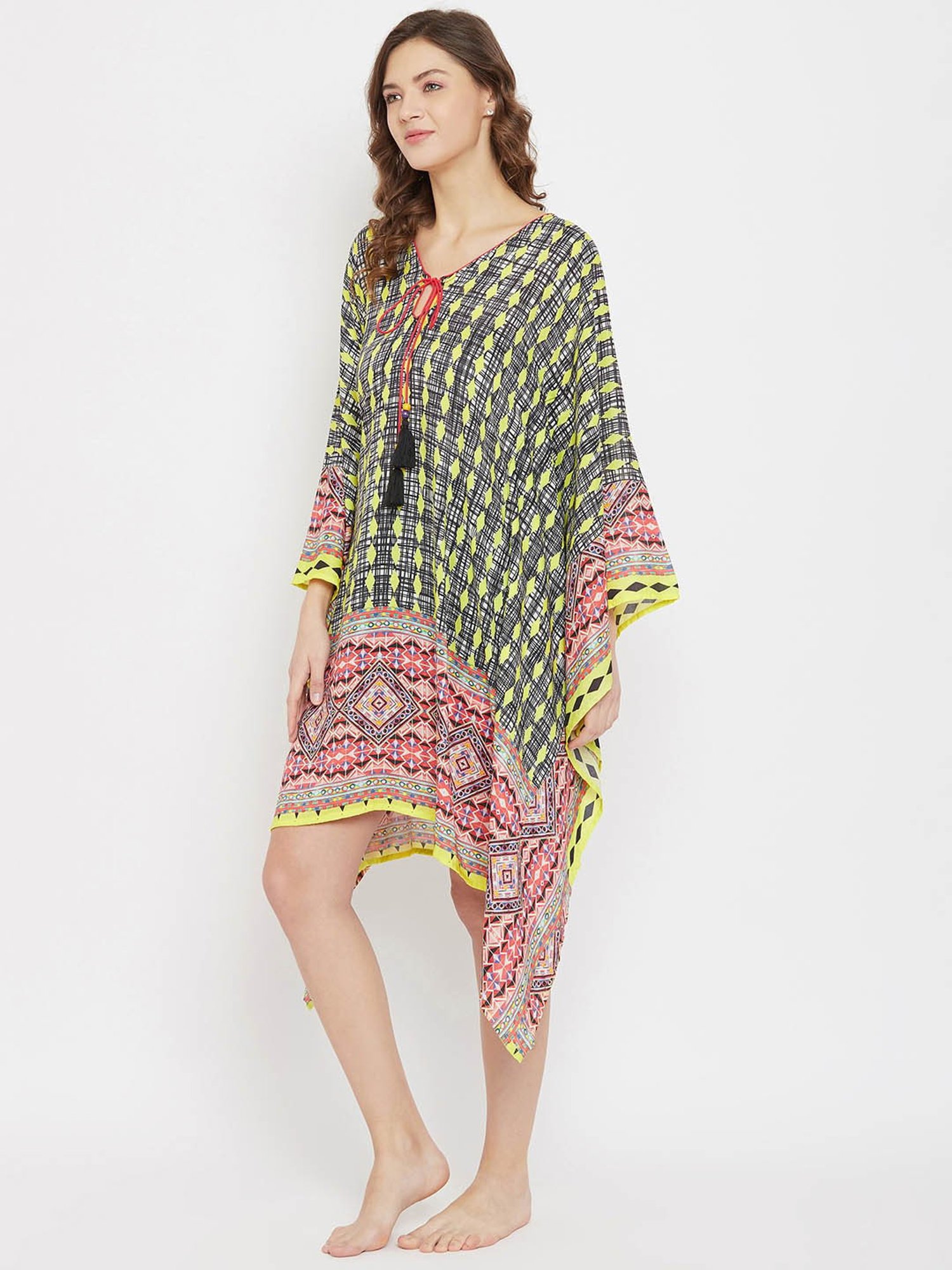 The Kaftan Company Multicolor Printed Kaftan Dress