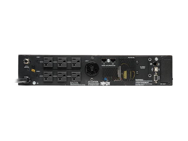 PR1000LCDRT2U Smart App Sinewave UPS System, 1000VA/900W, 8 Outlets, AVR, 2U Rack/Tower Black