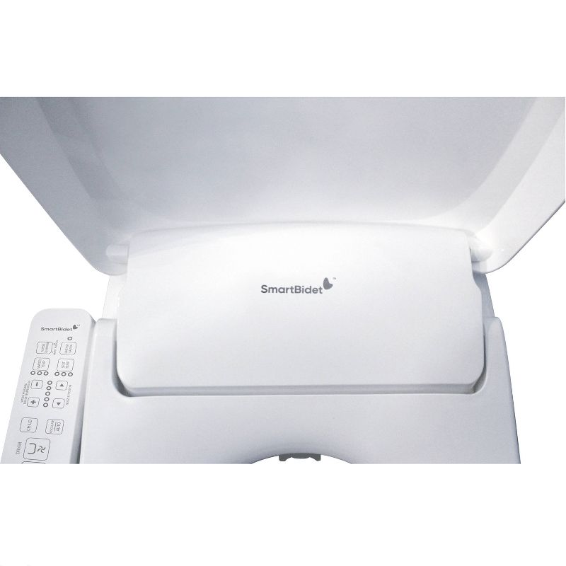 SB-2600 Electric Bidet Toilet Seat with Unlimited Heated Water and Touch Control Panel for Elongated Toilets White - SmartBidet