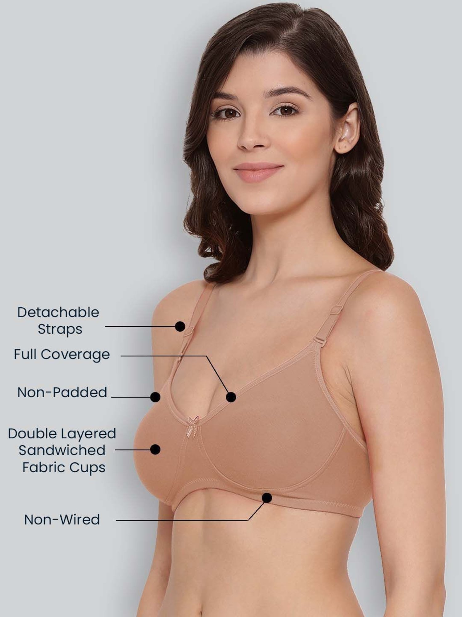 Lyra Tan Cotton Everyday Bra