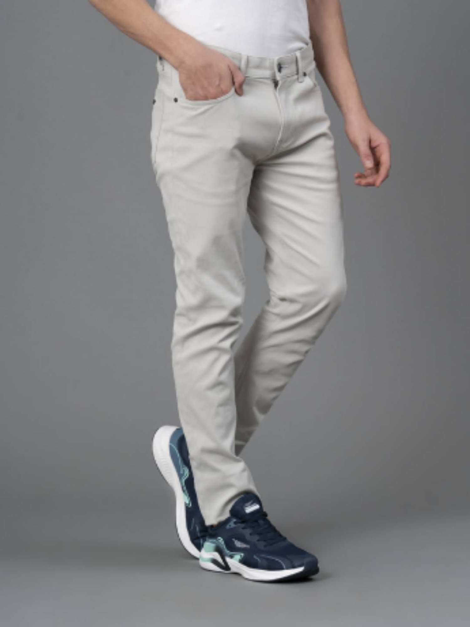 Red Tape Light Grey Skinny Fit Jeans