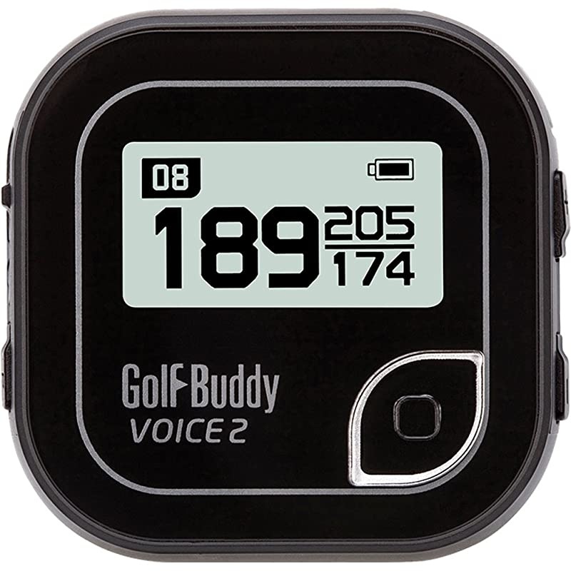 Voice 2 Rangefinder Talking GPS Devices for Hat Distance Range Finder for Golfers 14 Hours Battery Life Water Resistant Black Bundled with Silicon Strap Wristband