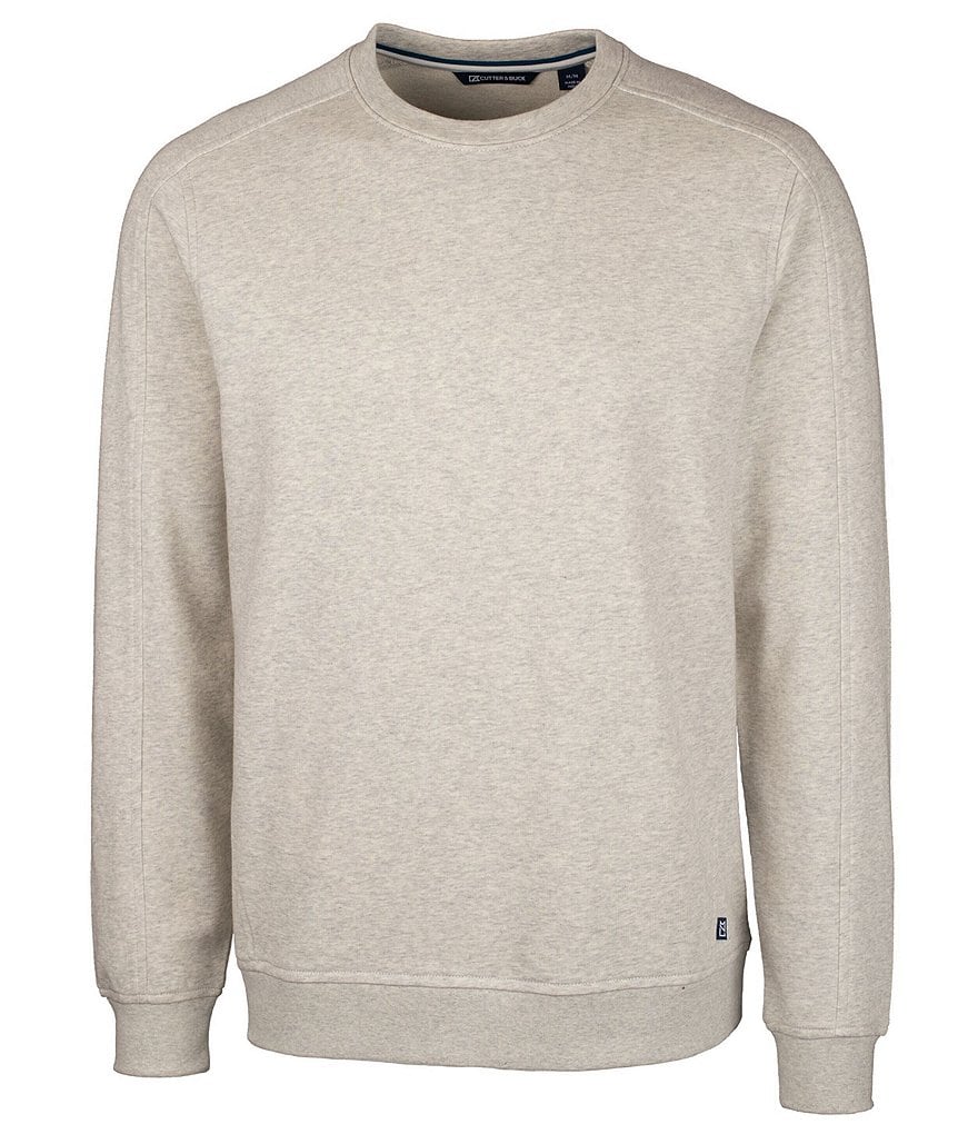 Cutter & Buck Saturday Long-Sleeve Crewneck French Terry Knit Sweatshirt