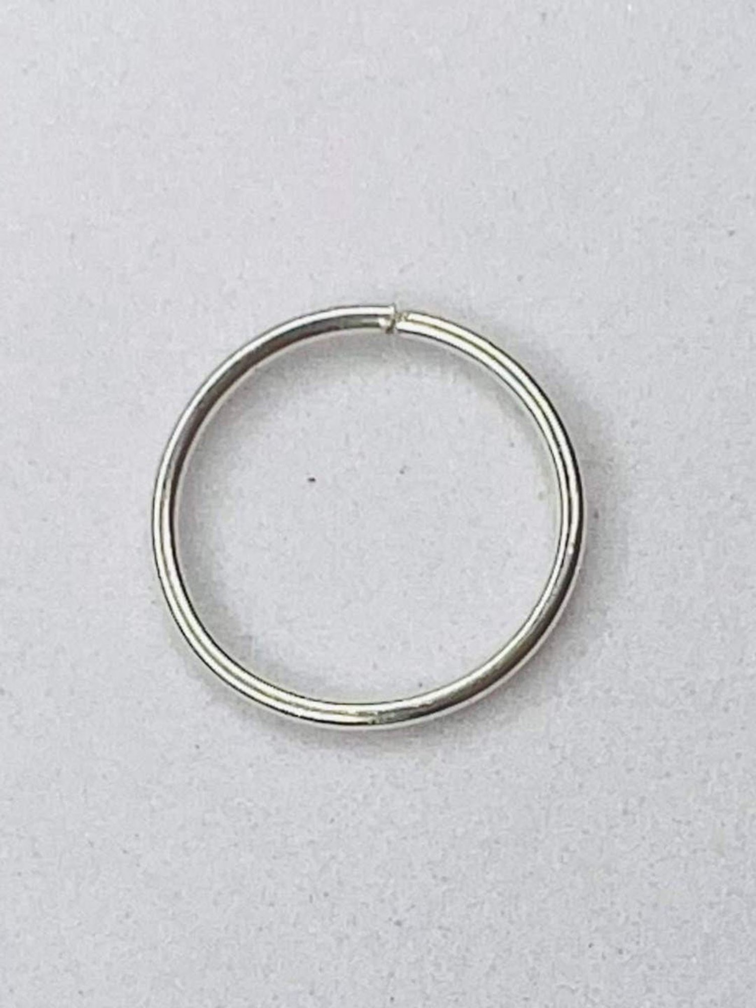 Arte Jewels 925 Sterling Silver Oxidized Plain Nose Ring for Women & Girls