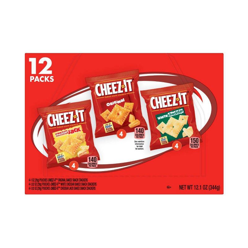 Cheez-It Baked Snack Crackers Variety Pack 12ct