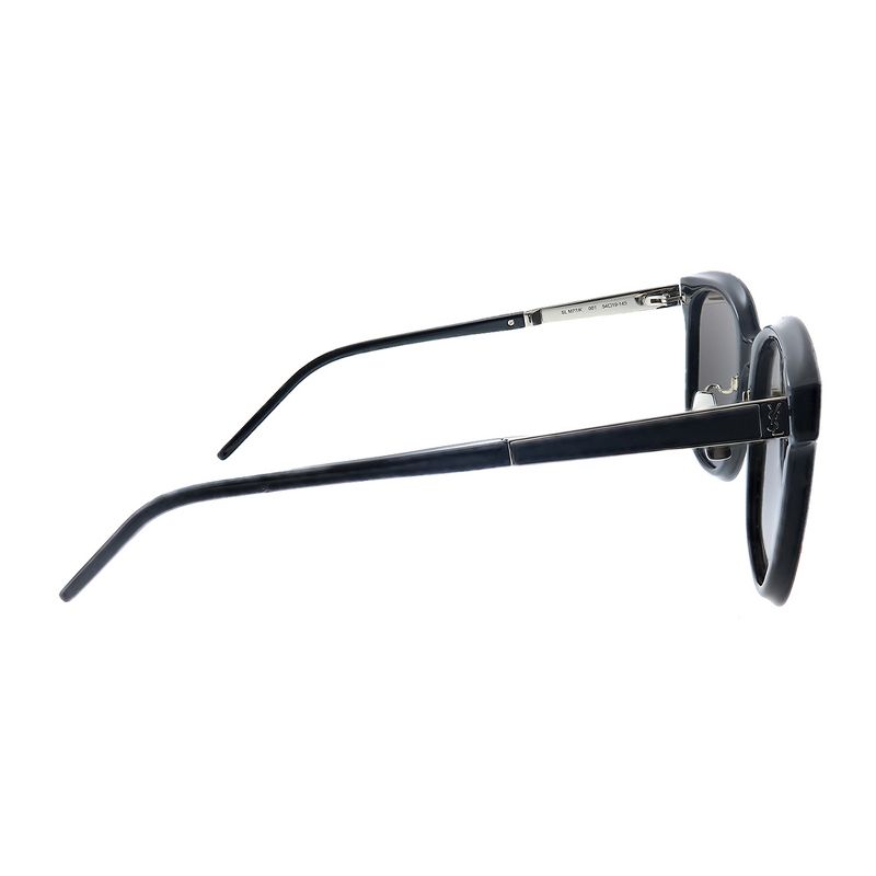 Saint Laurent SL M77/K 001 Womens Square Sunglasses Black 54mm