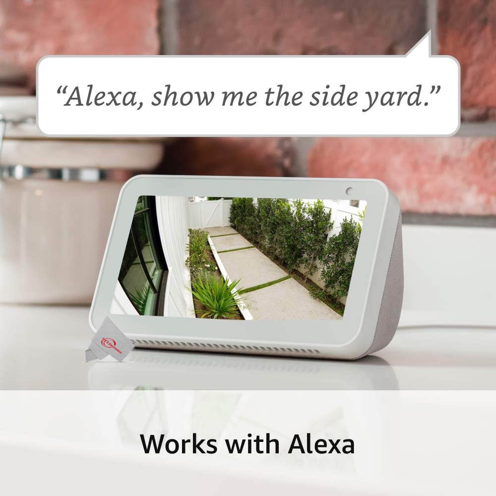 RING Floodlight Cam Wired Plus Motion-Activated 1080p HD White