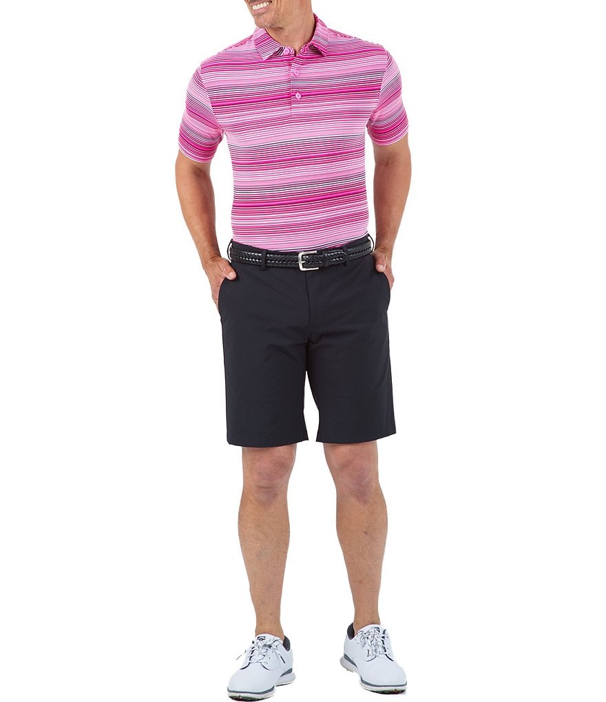 IBKUL Short-Sleeve IceFil&reg; Ombre-Stripe Polo Shirt