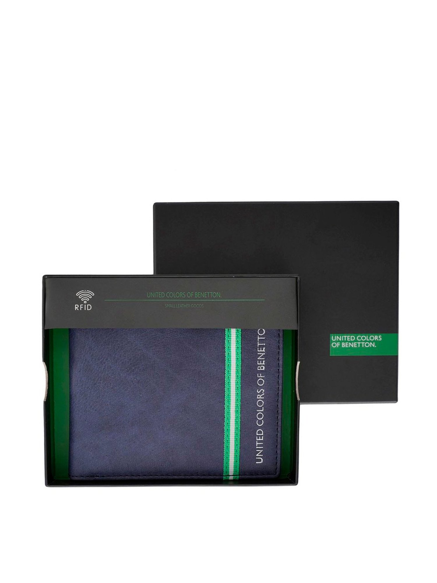 United Colors of Benetton Natalio Navy Leather Solid Bi-Fold Wallet