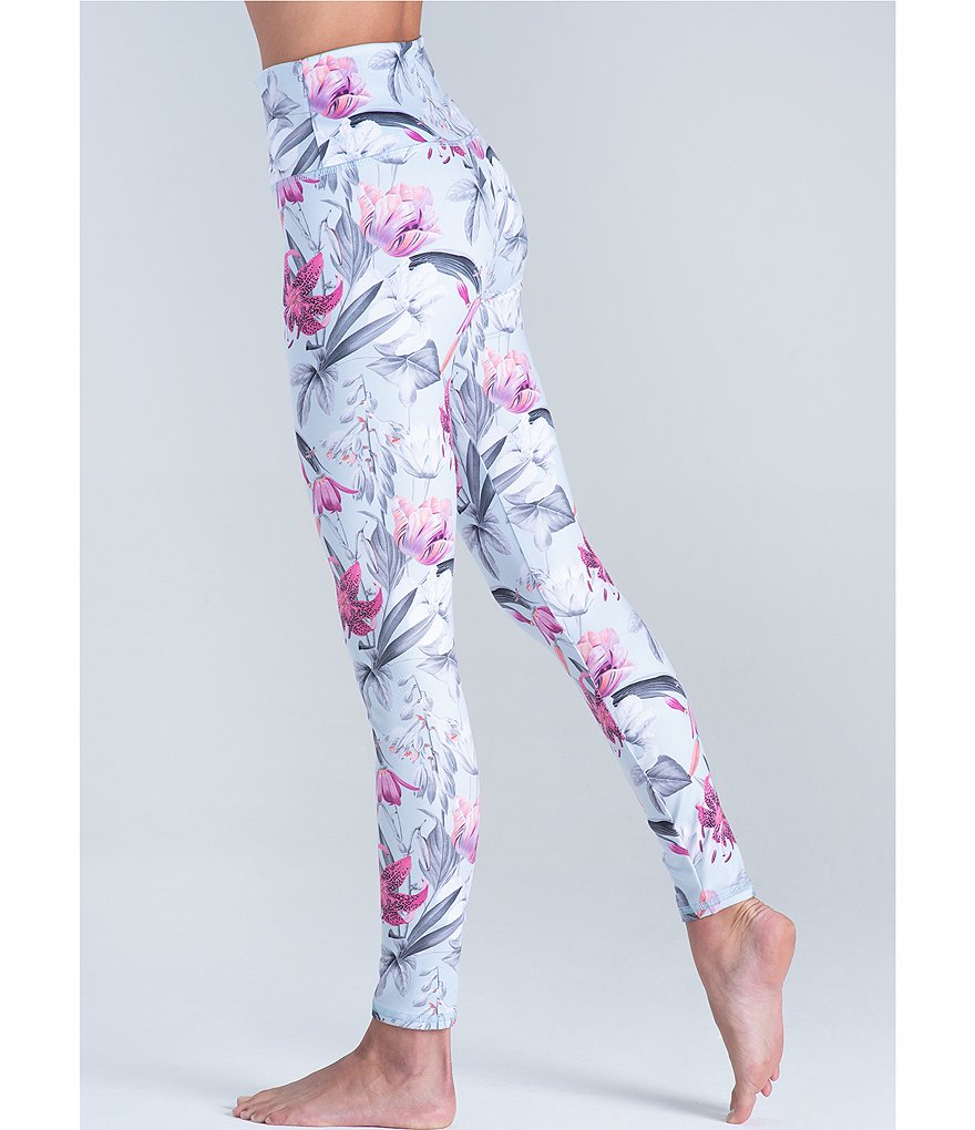 JALA Lily Print Brushed Jersey Knit High Waist Leggings