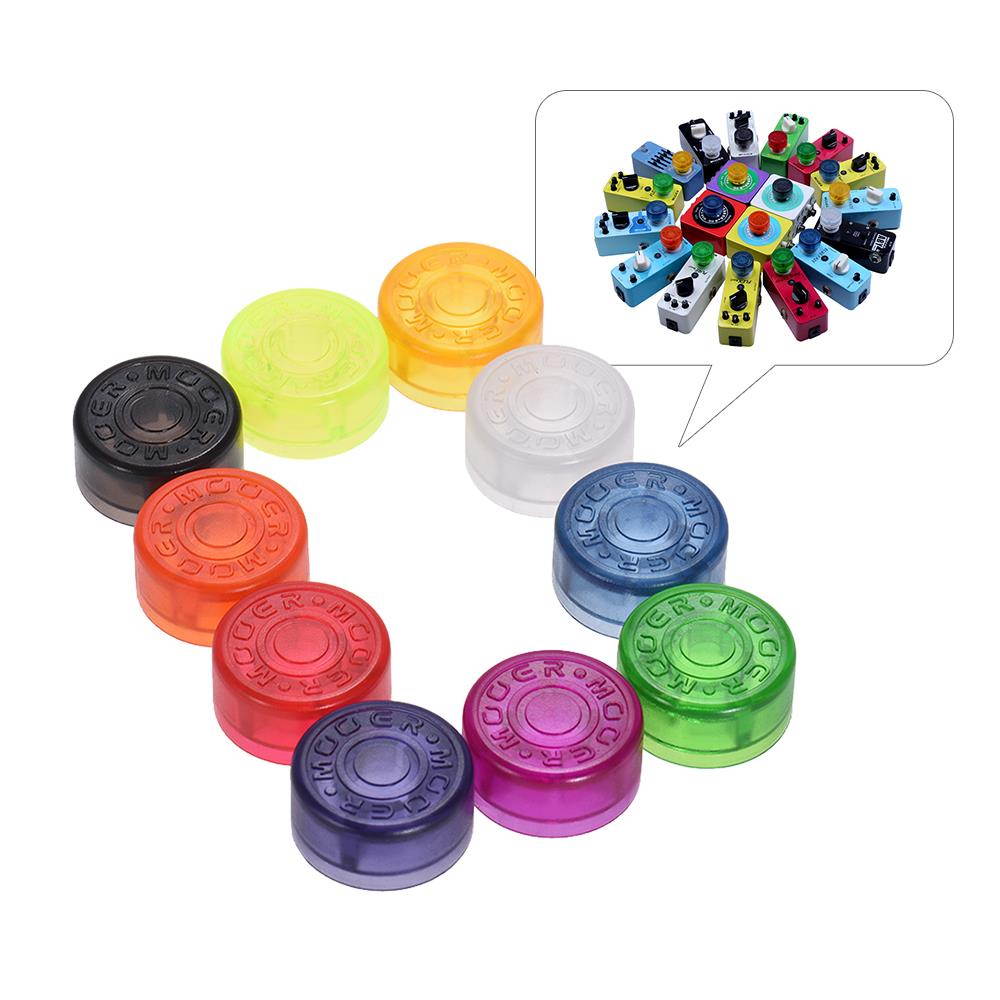 10pcs Foots Witch Topper Protector Colorful Plastic Bumpers for Guitar Effect Pedal(Random Color Delivery)