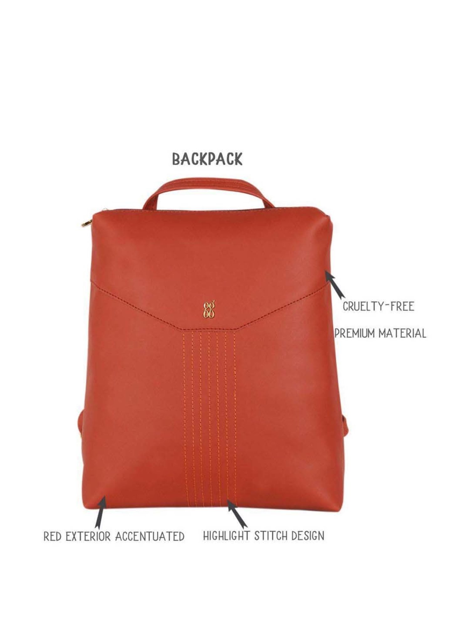 Baggit Red Medium Backpack