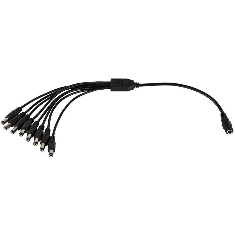 Spyclops SPLIT8 8 Male to 1 Female 12 Volt DC Power Splitter for CCTV Cameras