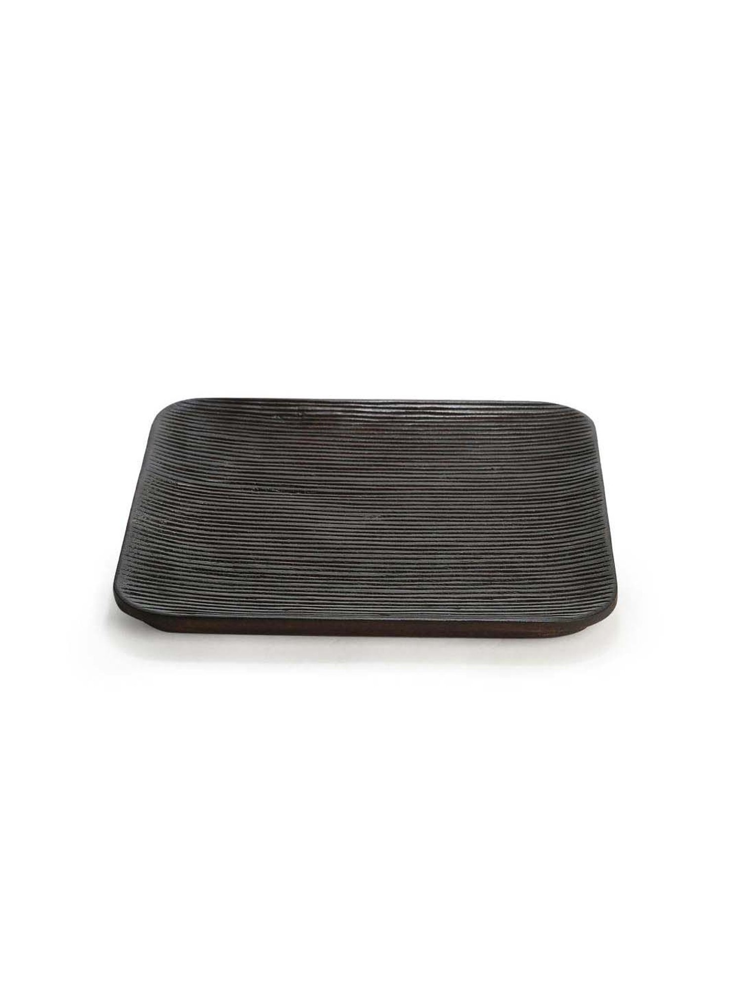 ellementry Brunet Dark Brown Mango Wood Platter - Set of 1