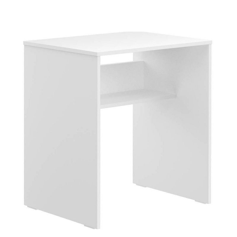 28" Harbor Study Desk with Storage Shelf White - Niche