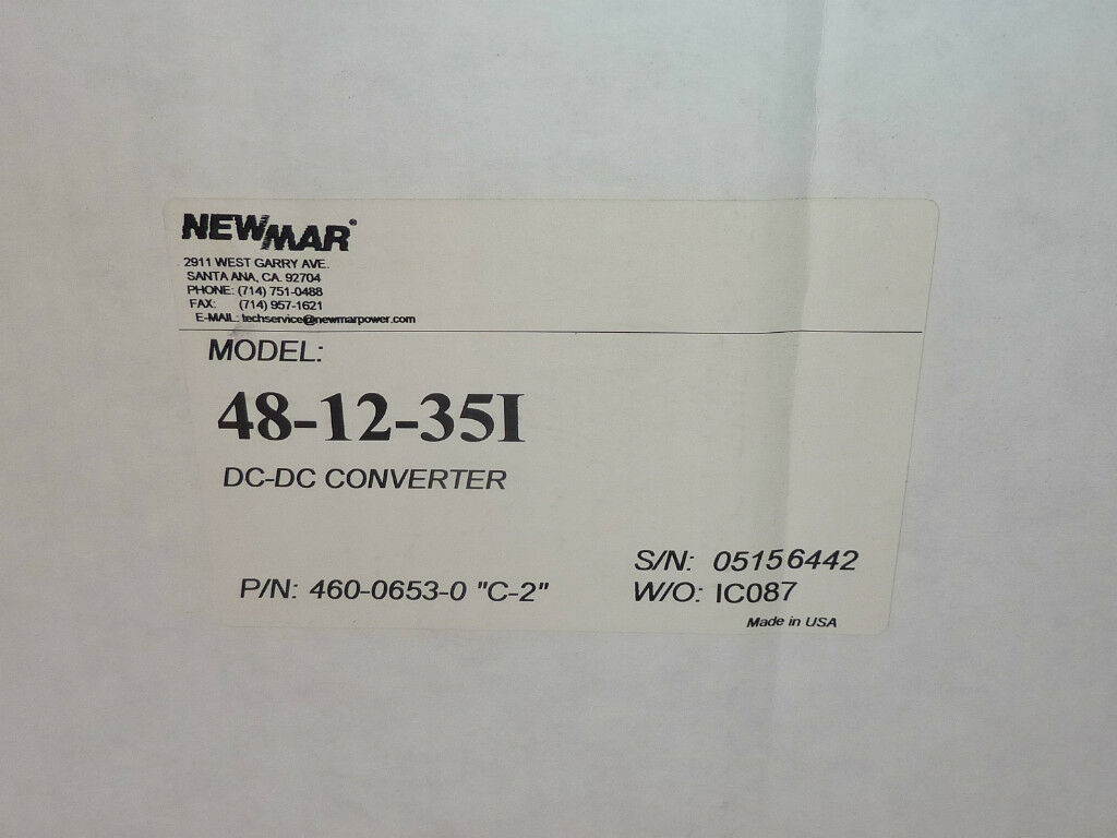 NEWMAR  48-12-35I  DC-DC CONVERTER