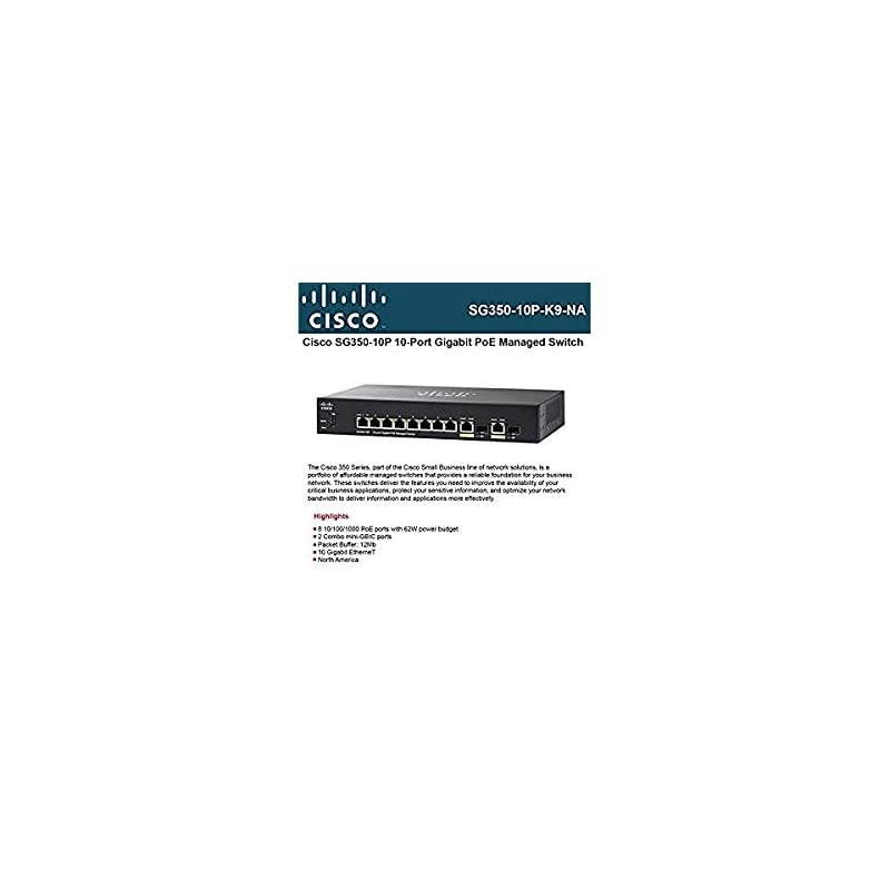 Systems SG350-10P-K9-NA SG350-10P 10-Port Gigabit PoE Managed Switch