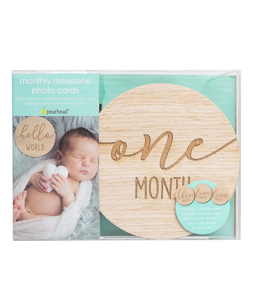 Pearhead Wooden Baby Monthly Milestone Props
