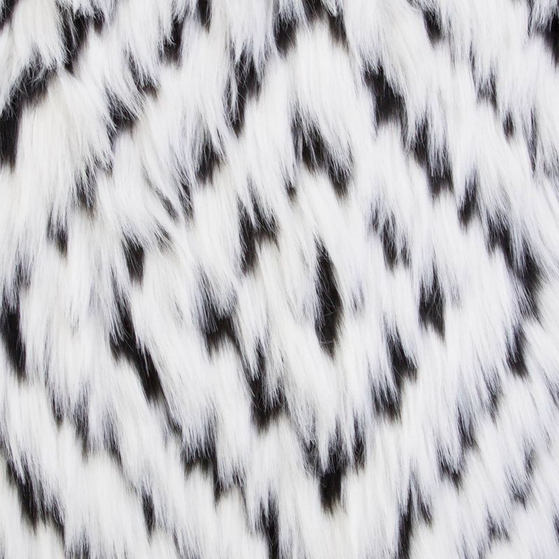 22"x22" Zola Faux Fur Pillow White/Black - Décor Therapy