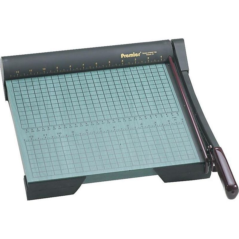 Premier The Original Green Paper Trimmer 20 Sheets Wood Base 12 1/2"x 12" W12