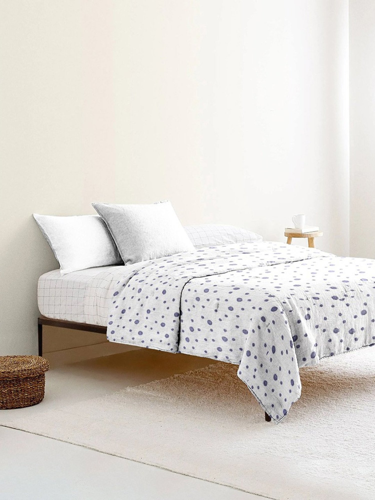 The Baby Atelier Dot Printed Purple Organic Cotton Baby Quilt