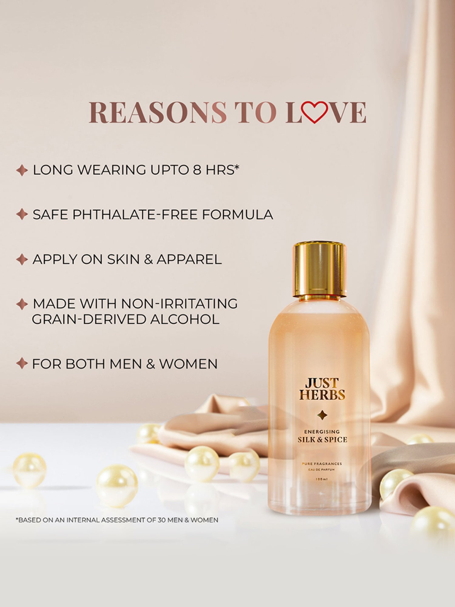 JUST HERBS Energising Slik & Spice Eau de Parfum - 100 ml