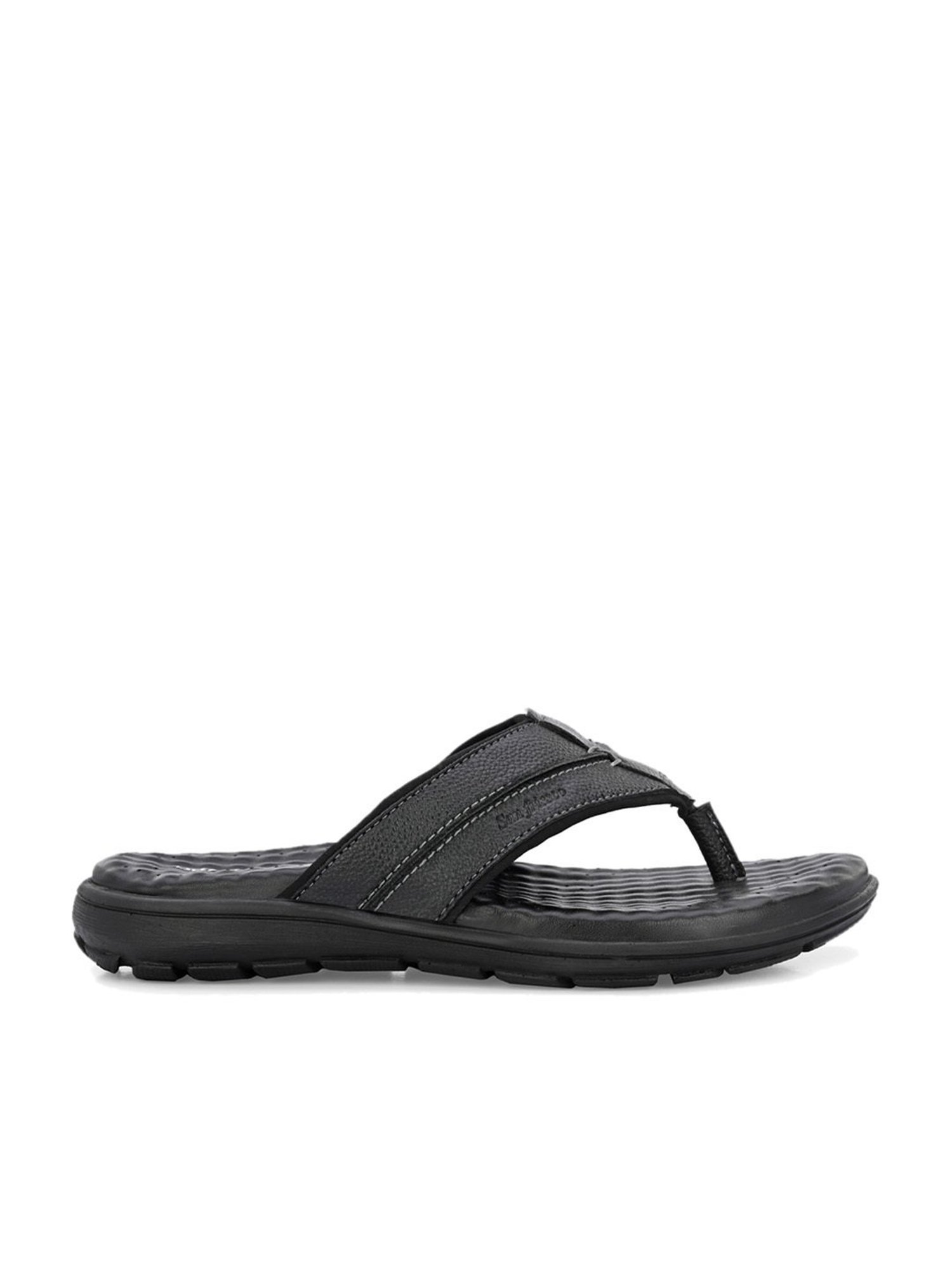 San Frissco Men's Black Thong Sandals