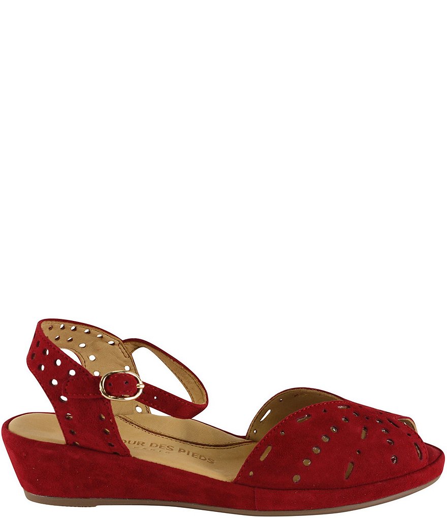 L'Amour Des Pieds Brenn Suede Wedge Sandals