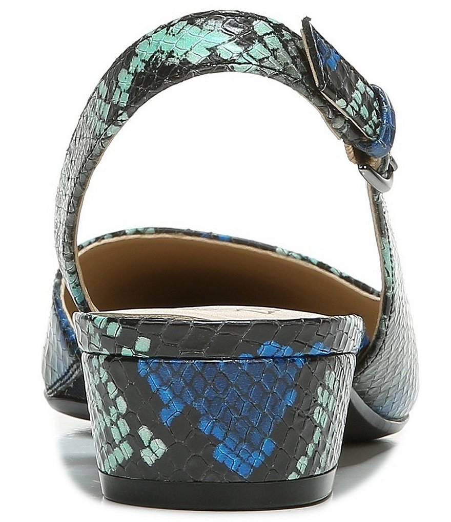 Naturalizer Banks Snake Print Leather Slingback Dress Pumps