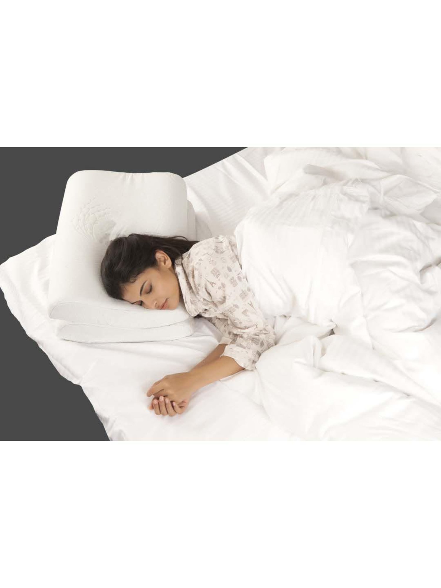 The White Willow White Solid Foam Contour Pillow - Set of 1
