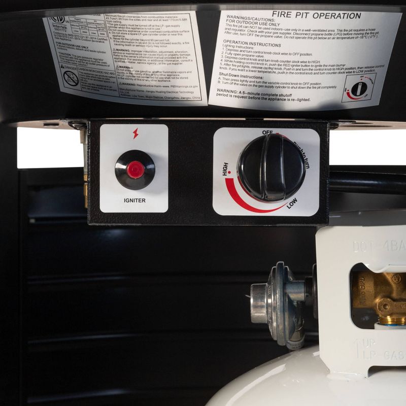 Thatcher Round Aluminum LPG Fire Pit - Fire Sense