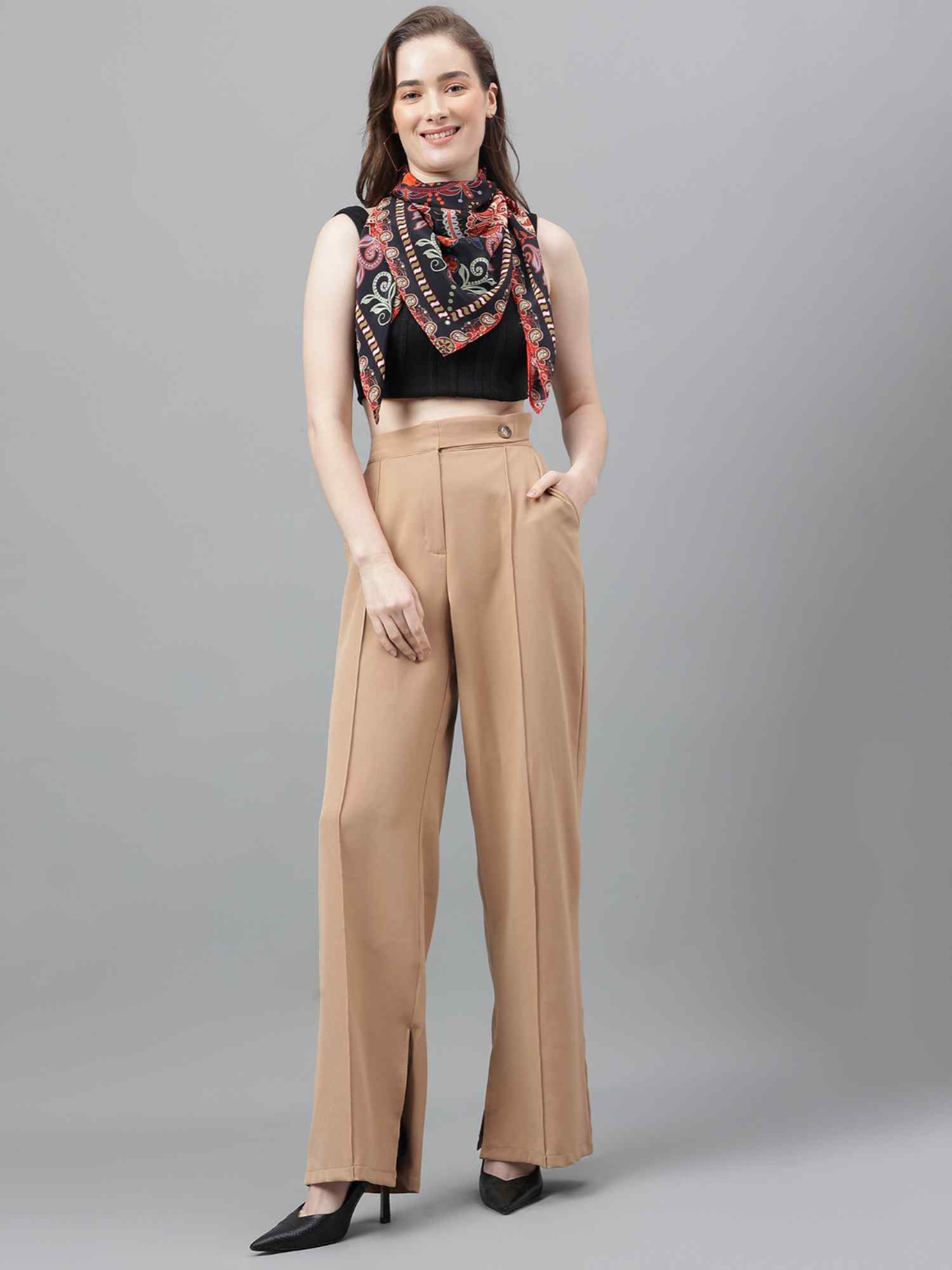 Tossido Multicolor Floral Scarf & Bag Scarf Set