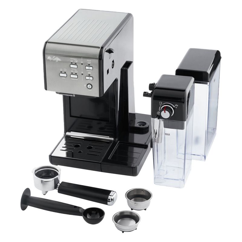 Mr. Coffee BVMC-EM7000DS Home Kitchen 1 Touch 19 Bar Pump Automatic Cappuccino, Latte, Espresso Maker Machine, Black