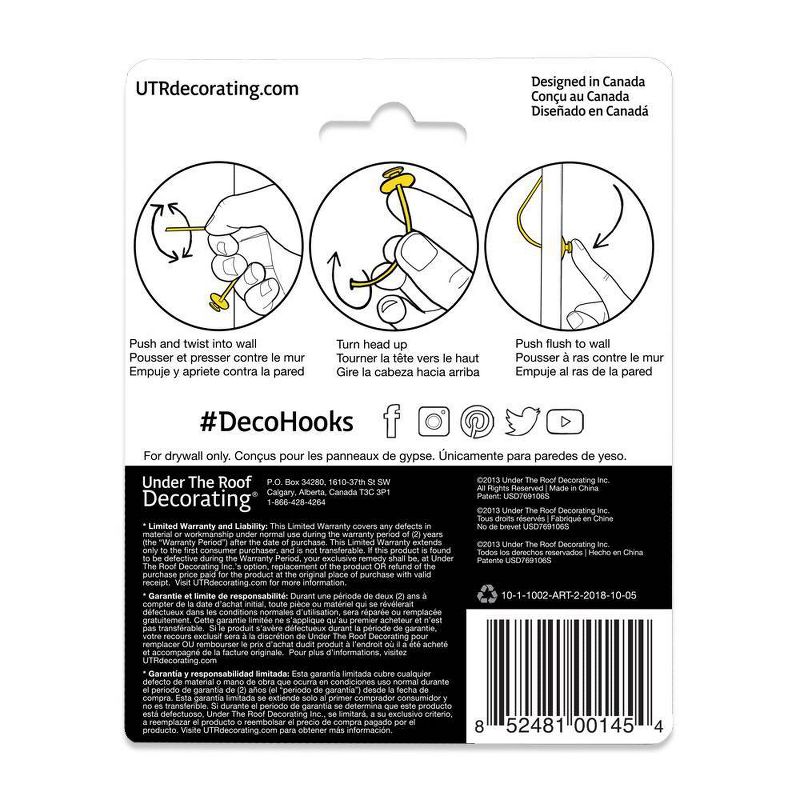 Under the Roof Decorating 20lb Deco Hooks Sampler Clear