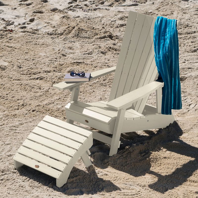 Manhattan Beach Adirondack Chair with Folding Adirondack Ottoman Whitewash - Highwood