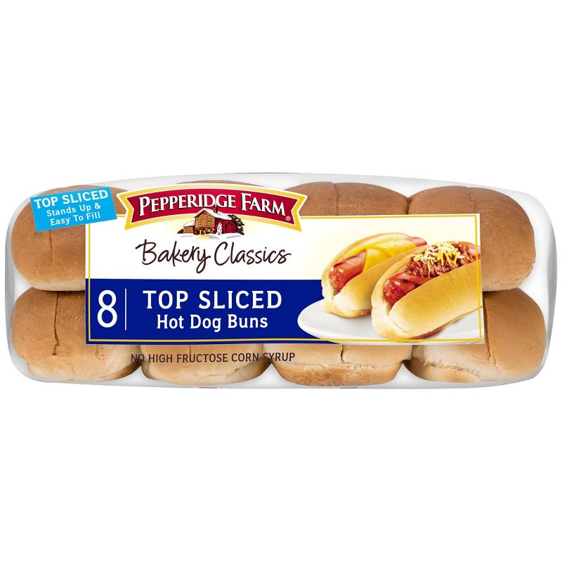 Pepperidge Farm Bakery Classics Top Sliced Whit eHot Dog Buns - 14oz/8ct