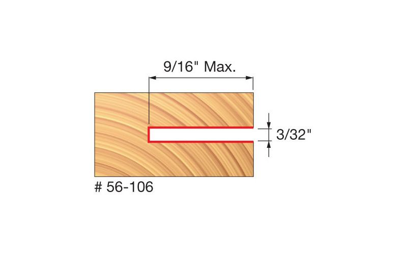 Freud 56-106 2 in. x 3/32 in. 3-Wing Slot Cutter