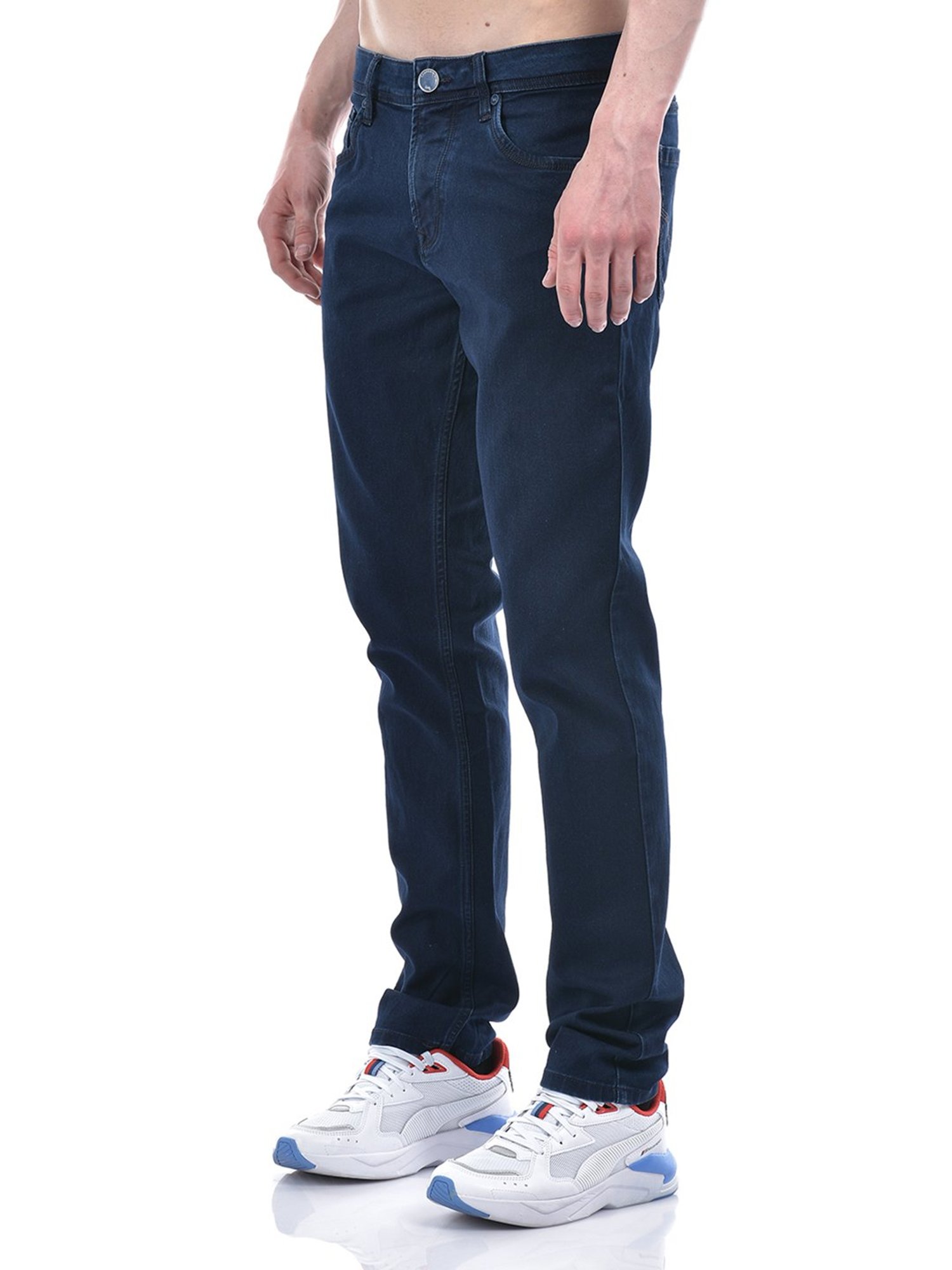 Lawman Pg3 Dark Blue Slim Fit Lightly Washed Jeans