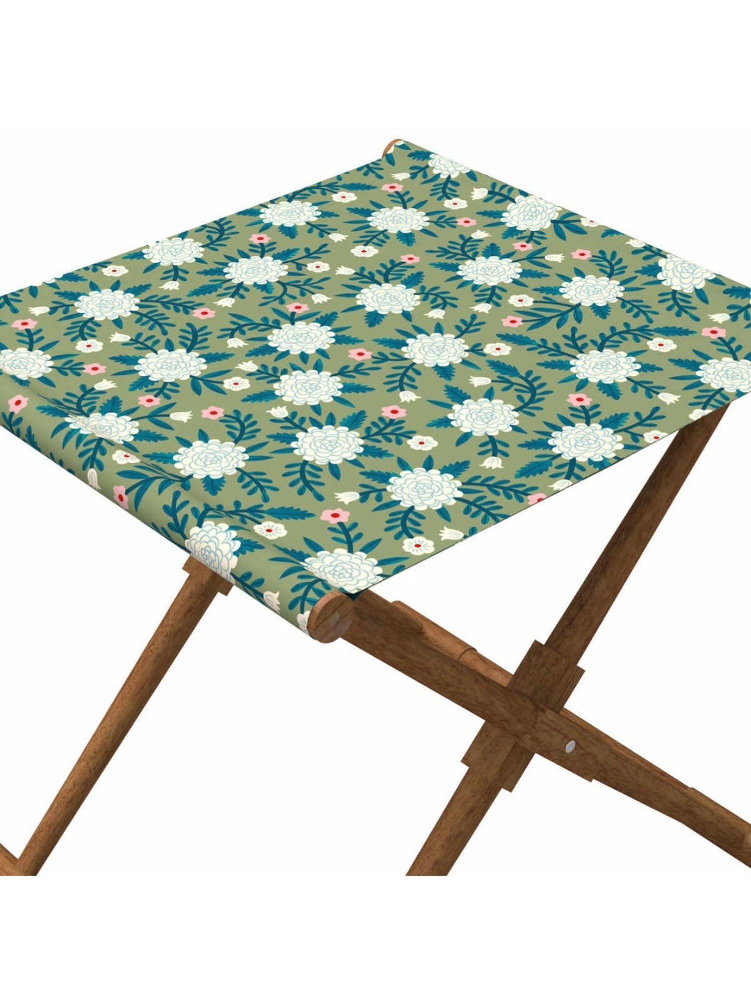 Chumbak French Sahara Solid Mustard Yellow Wood Ottoman