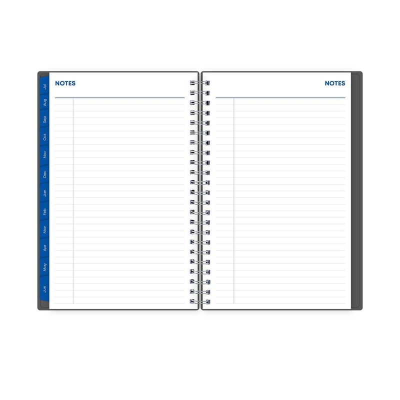 2021-22 Academic Planner 5" x 8" Frosted Wirebound Daily/Monthly Solid Gray - Blue Sky